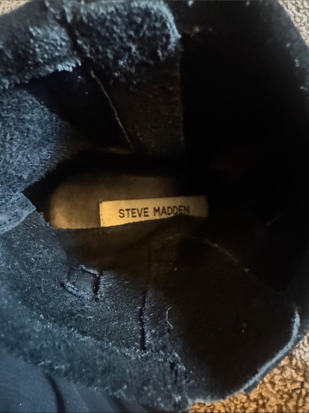 Steve Madden Men’s Black Suede Ankle Boot